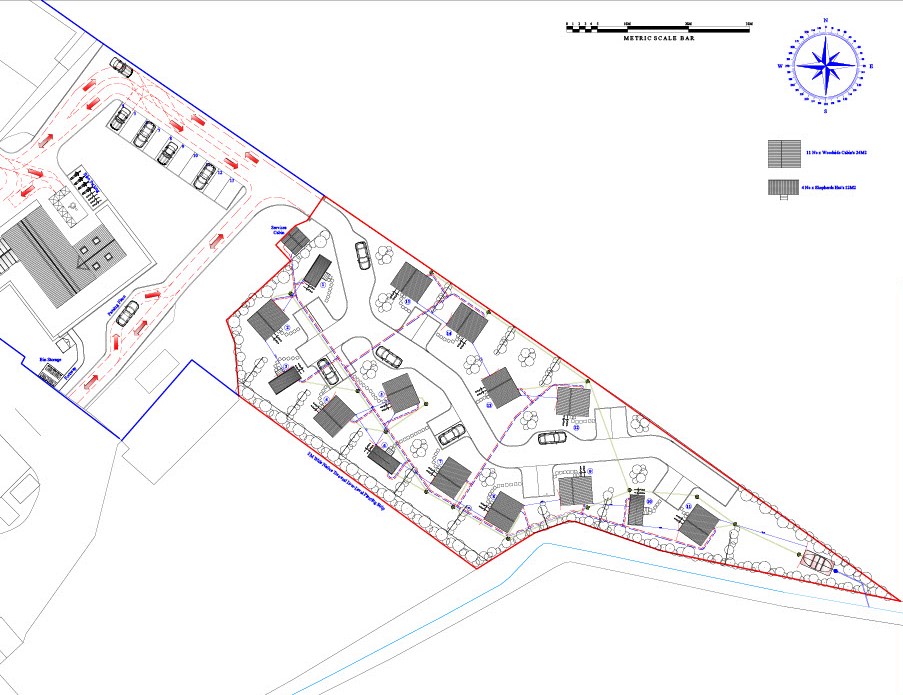 Lindisfarne Cabins Site Plan